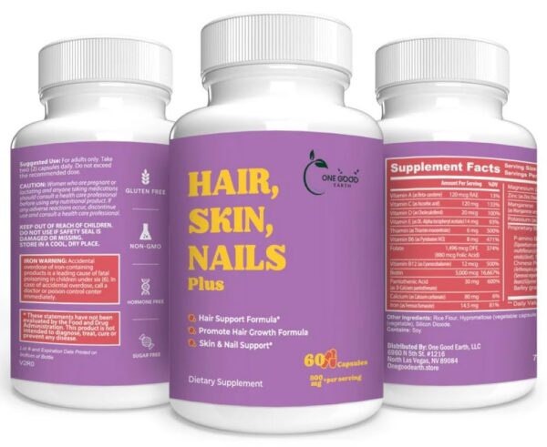 Frontal de One Good Earth Pelo Piel Uñas Plus