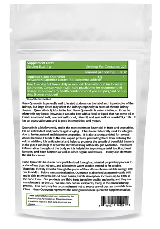 Etiqueta del producto Quercetina nano