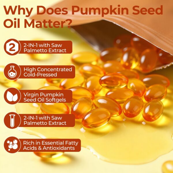 Cápsulas suaves de aceite de calabaza