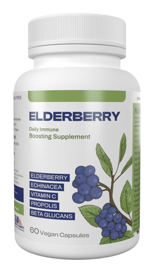 Only Nutri Labs cápsulas veganas de saúco para apoyo inmune