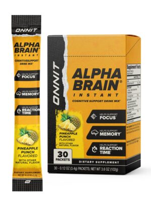 Frasco de Alpha Brain Instant con sabor Piña