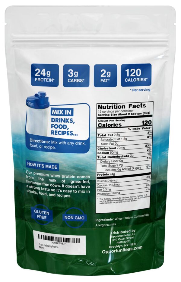 Version 1.0.0 Etiqueta del producto Opportuniteas Whey Protein