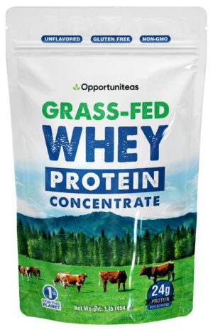 Frasco de Opportuniteas Whey Protein Concentrate frente
