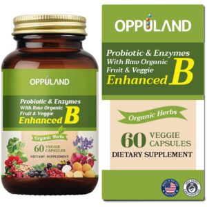 Frasco de oppuland vitamina B - cápsulas vegetales