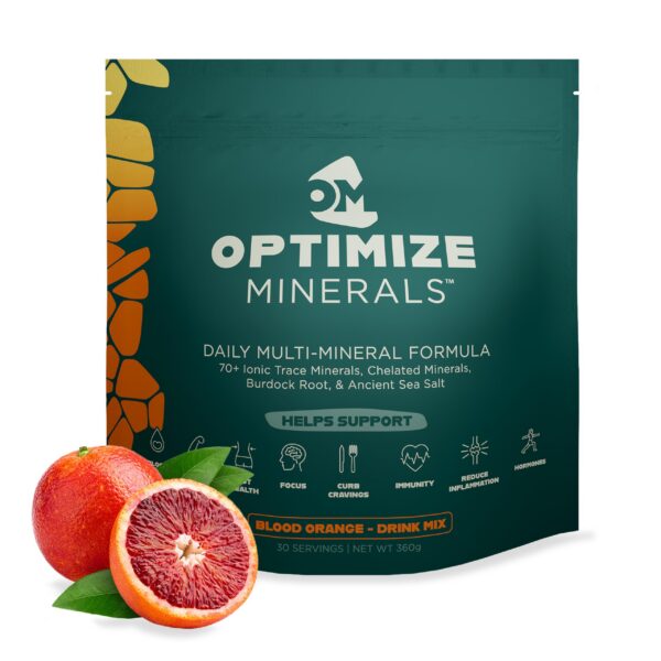 Frasco Optimize Minerals polvo frasco frontal