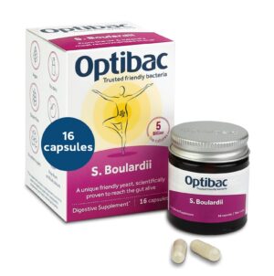 OptiBac Probiotics Saccharomyces Boulardii 16 cápsulas apoyo digestivo