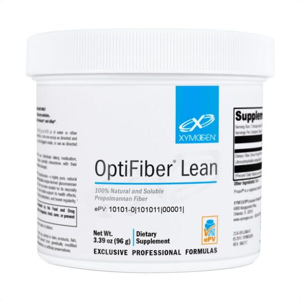 Polvo de fibra OptiFiber Lean XYMOGEN para salud digestiva