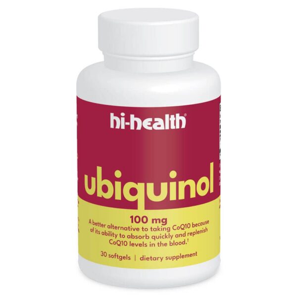 Optim Nutrition Hi-Health Ubiquinol 100 mg cápsulas frontal
