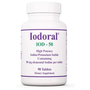 Paquete de Optimox Iodoral 50 mg para apoyo tiroideo