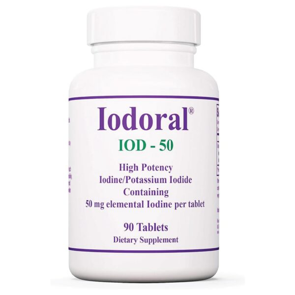 Paquete de Optimox Iodoral 50 mg para apoyo tiroideo