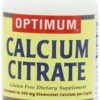Optimum calcio citrate frasco etiqueta frontal