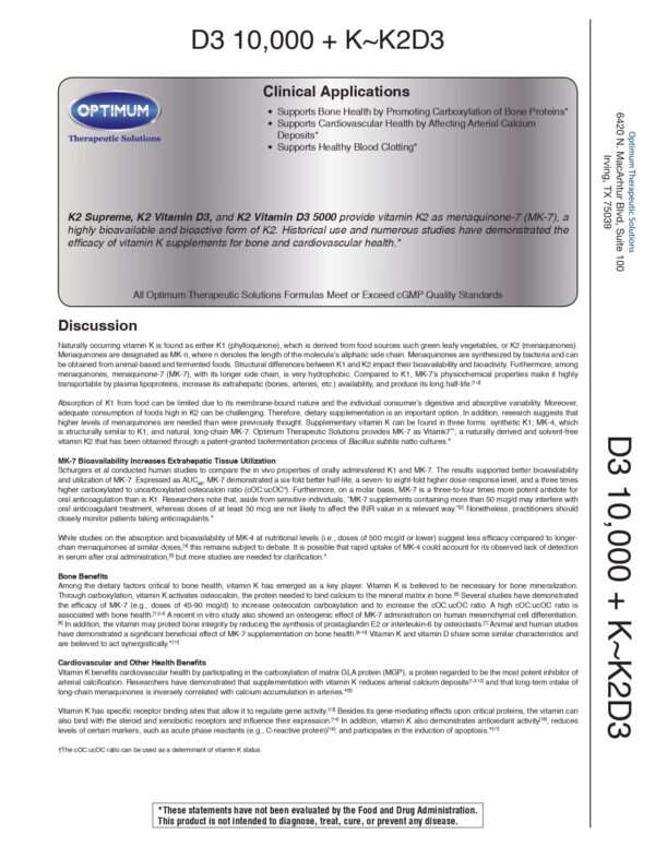 Cápsulas D3 + K2 en blíster