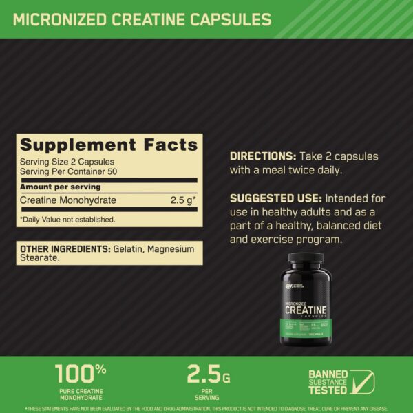 Etiqueta de ingredientes de las cápsulas