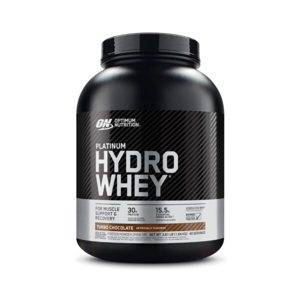 Version 1.0.0 Proteína Hydrowhey Platinum Turbo Chocolate – etiqueta frontal
