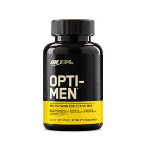 frente paquete multivitamínico optimum nutrition opti-men 90 tabletas