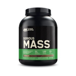 Optimum Nutrition Serious Mass etiqueta frontal chocolate