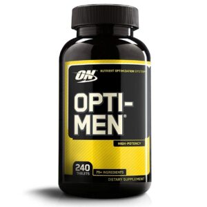 Frente del frasco Optimum Opti-Men