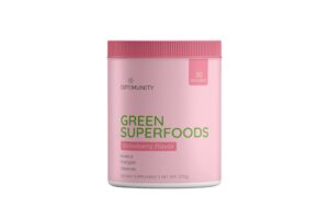 Frente del envase Optimunity Green Superfoods Powder