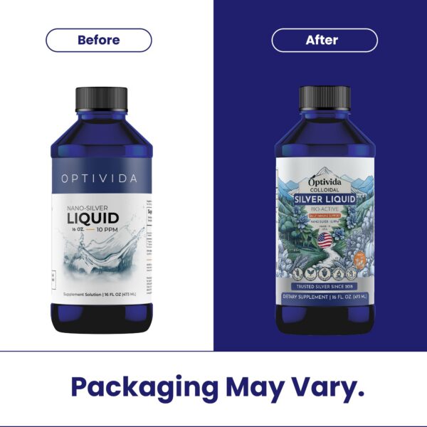 Etiqueta de la plata coloidal OPTIVIDA 2-pack