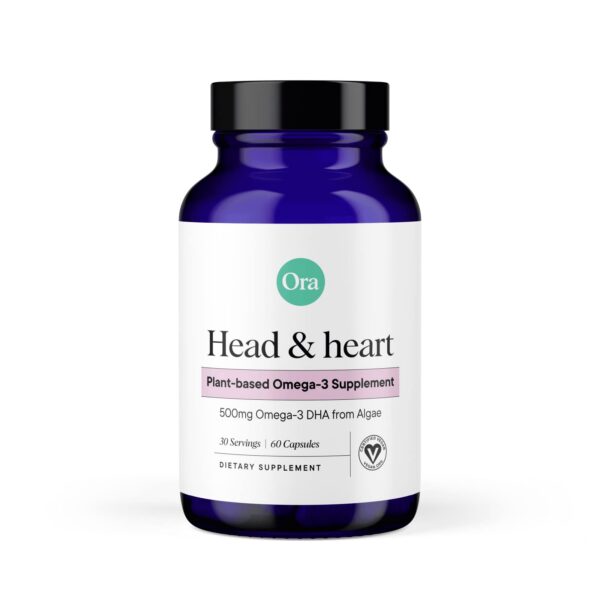 ora-organic-omega-3-vegano-dha-500-mg-algas-sostenibles-front-label Frente de etiqueta Ora Organic Omega-3 vegano