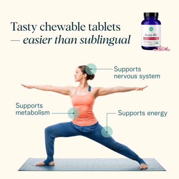 Oral Ora Organic B12 tabletas frambuesa sin estimulantes