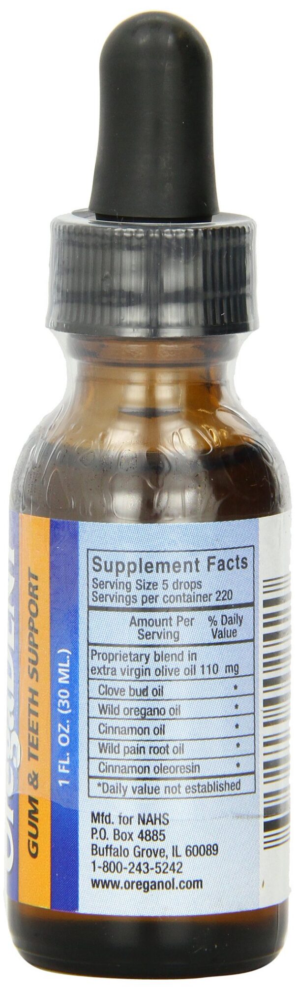 envase OregaDENT aceite tópico salud oral