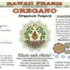 Etiqueta extracto natural de orégano Hawaii Pharm