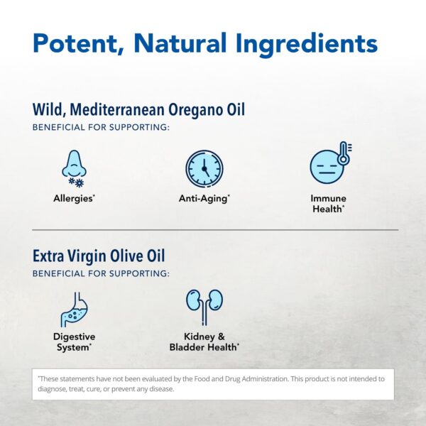 Orégano salvaje sin procesar en cápsulas blandas