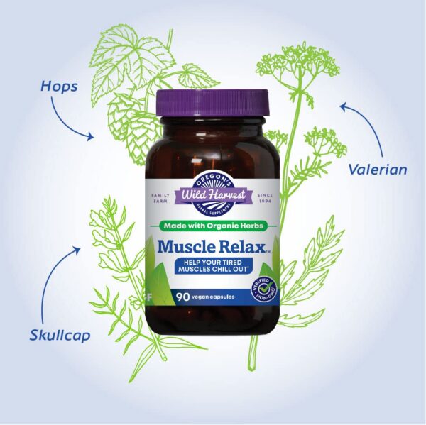 Oregon's Wild Harvest ingredientes naturales para relajación muscular