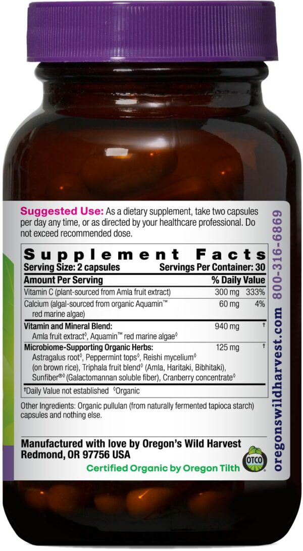 Version 1.0.0 Oregon's Wild Harvest cápsulas vitamina C etiqueta