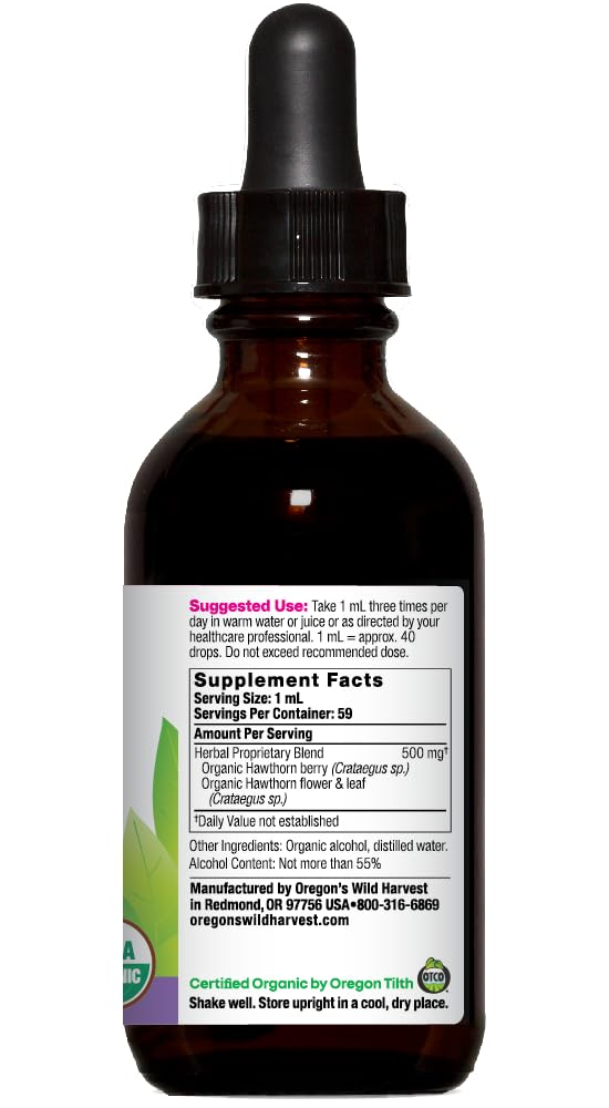 Version 1.0.0 Etiqueta frontal del extracto orgánico de espino albar