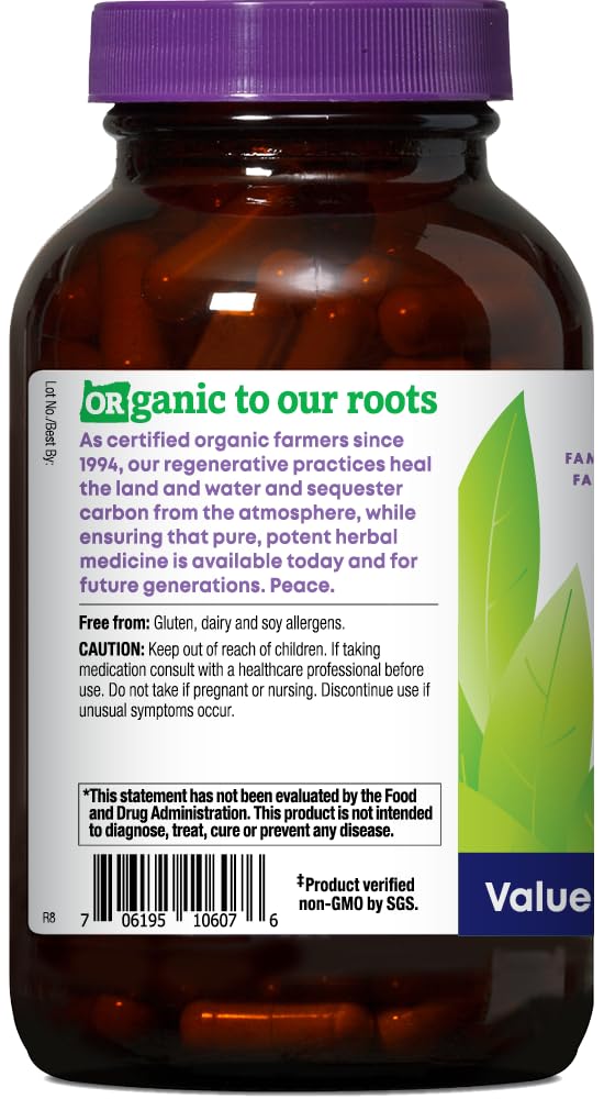 Version 1.0.0 Oregon's Wild Harvest suplemento cápsulas Ashwagandha orgánica etiqueta