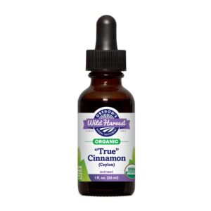 Version 1.0.0 Suplemento herbal canela orgánica Oregon's Wild Harvest 1 onza líquida