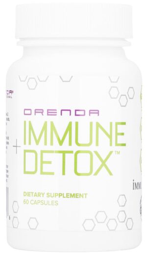 Version 1.0.0 Orenda Immune + Detox frasco con cápsulas para desintoxicación