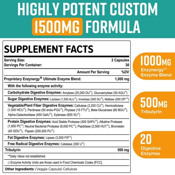 Etiqueta frontal de Orgabay Enzimas