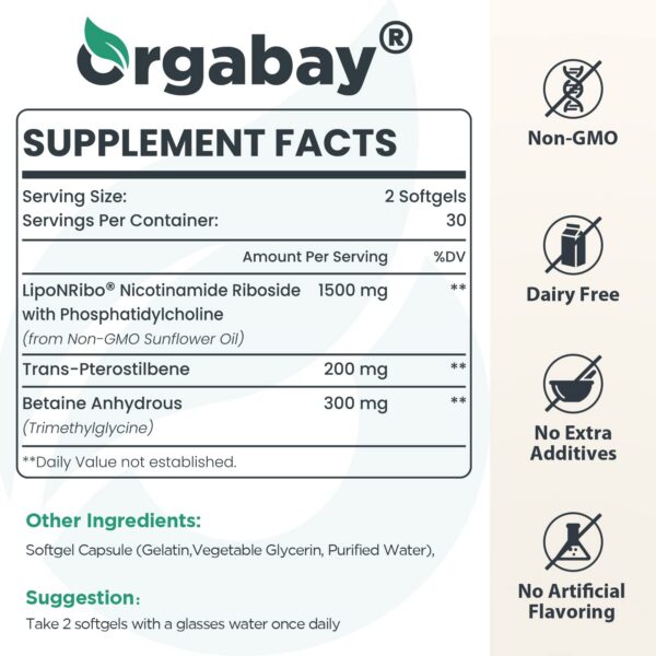 Orgabay liposomal nicotinamide riboside etiqueta