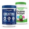 Orgain creatina monohidrato y proteína vegana - frente