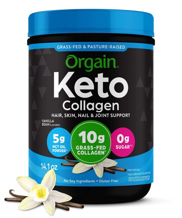 Frente de Orgain Keto Colágeno Vanilla
