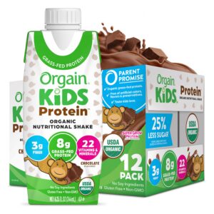 Version 1.0.0 Etiqueta frontal de Orgain Kids Chocolate Shake