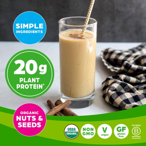 Envase blanco con etiqueta Orgain