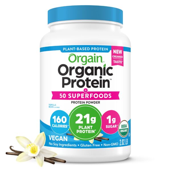 Version 1.0.0 Frasco de Orgain Organic Vegan Protein