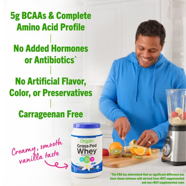 Lista de ingredientes de Orgain whey protein