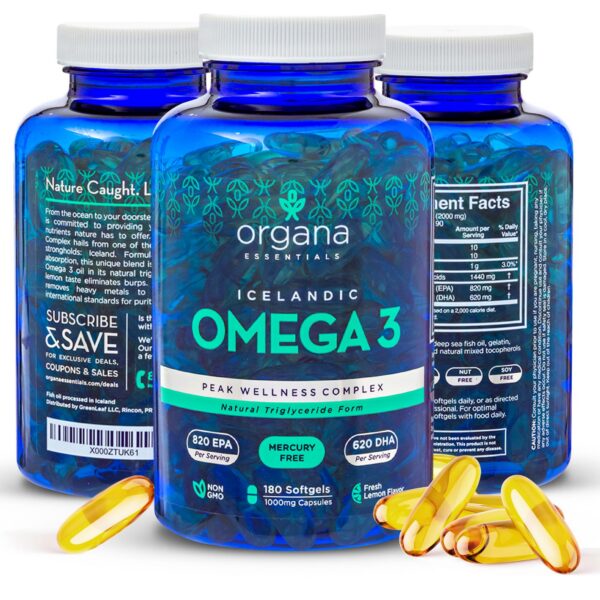 Envase Organa Essentials Omega-3 cápsulas