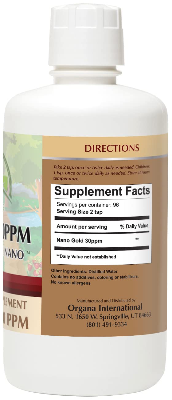 Detalle de cristales de oro en la etiqueta