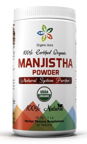 Paquete Organic Aura polvo Manjistha orgánico 16oz