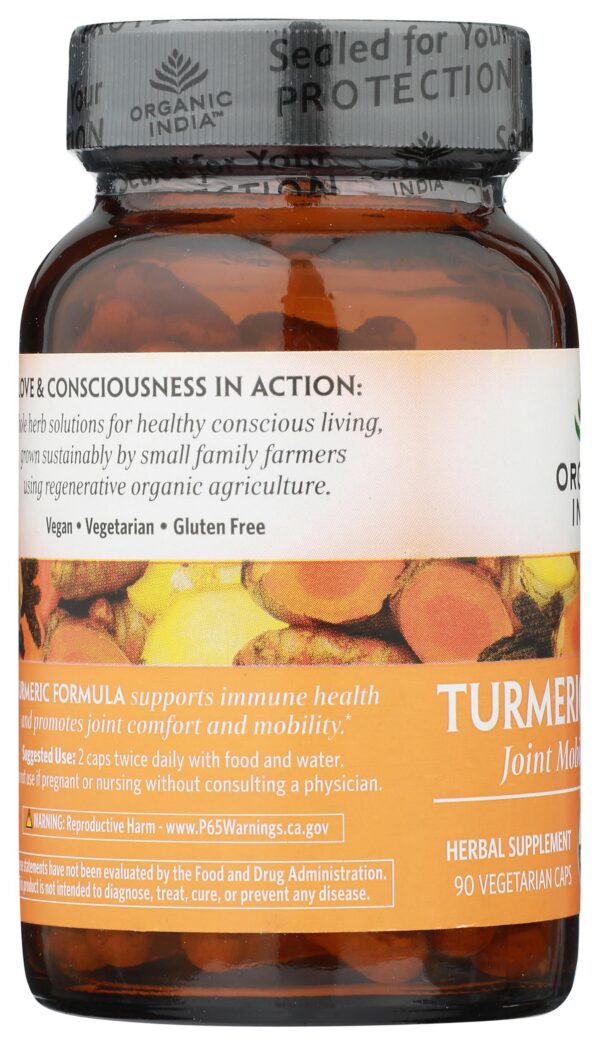 Organic India cúrcuma extracto puro para inflamación saludable y articulaciones