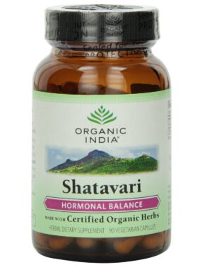 Organic India Shatavari suplemento herbal cápsulas vegetarianas