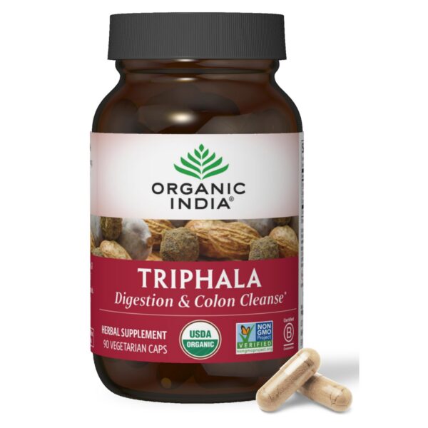 Version 1.0.0 Organic India Triphala cápsulas orgánicas paquete de 90 unidades