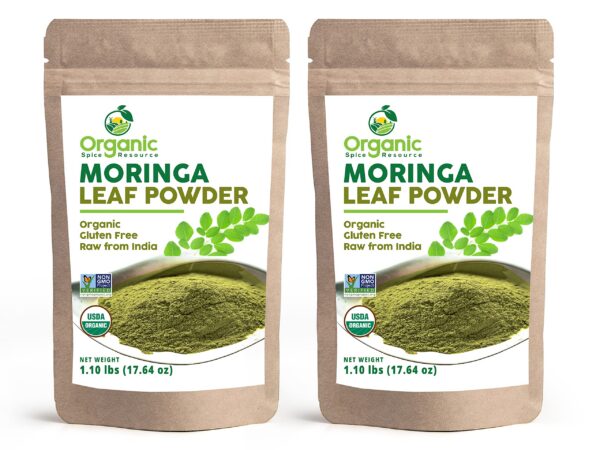 Polvo de moringa orgánico en bolsa kraft