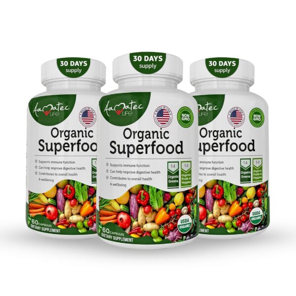 Organic Superfood Greens suplemento con frutas y verduras